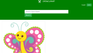 openclipart圖庫：Cute Cartoon Butterfly