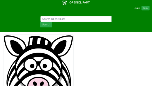 openclipart圖庫：Cartoon zebra-資源代表圖