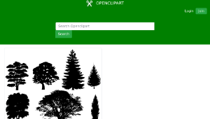 openclipart圖庫：Tree silhouettes-資源代表圖