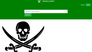 openclipart圖庫：Calico Jack pirate logo