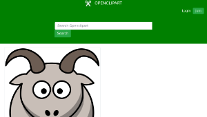 openclipart圖庫：Cartoon goat