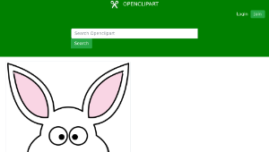 openclipart圖庫：Cartoon bunny