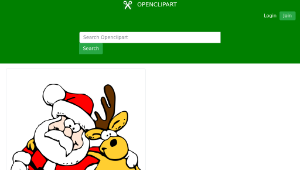 openclipart圖庫：Santa and Reindeer