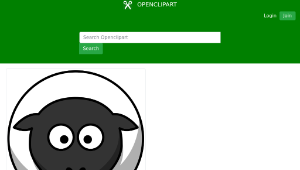 openclipart圖庫：Cartoon sheep