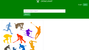 openclipart圖庫：Silhouette Sport Disciplines Set