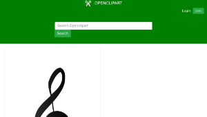 openclipart圖庫：Treble Clef縮圖