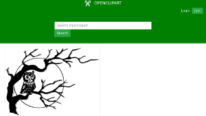 openclipart圖庫：Owl in tree-資源代表圖