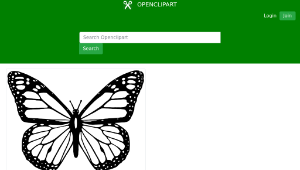 openclipart圖庫：Black And White Butterfly-資源代表圖
