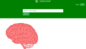 openclipart圖庫：brain in profile-資源代表圖