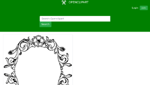 openclipart圖庫：Floral Decorative Frame Border縮圖