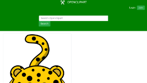openclipart圖庫：Cartoon leopard-資源代表圖