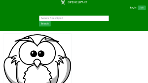openclipart圖庫：Owl Line Art-資源代表圖
