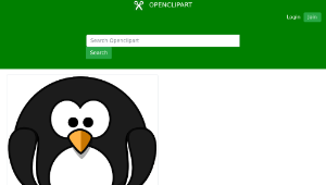 openclipart圖庫：Cute round cartoon penguin (flat colors)-資源代表圖
