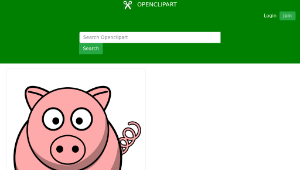 openclipart圖庫：Pig Round Cartoon縮圖