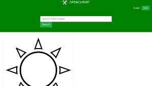 openclipart圖庫：sun outline-資源代表圖