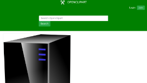 openclipart圖庫：Server Cabinet CPU-資源代表圖