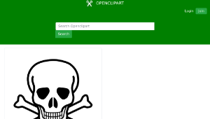 openclipart圖庫：skull and crossbones-資源代表圖