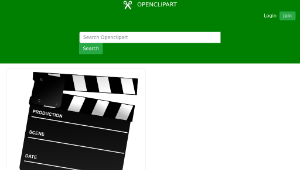 openclipart圖庫：Movie Clapper Board-資源代表圖