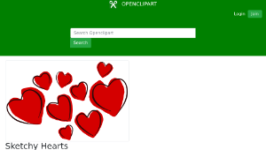 openclipart圖庫：Sketchy Hearts-資源代表圖