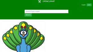 openclipart圖庫：Cartoon peacock-資源代表圖