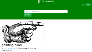 openclipart圖庫：pointing hand-資源代表圖