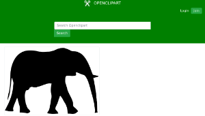 openclipart圖庫：elephant silhouet-資源代表圖
