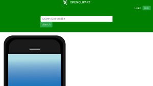 openclipart圖庫：modern touch phone mobile-資源代表圖