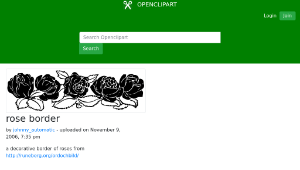 openclipart圖庫：rose border縮圖