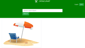 openclipart圖庫：Beach Scene縮圖