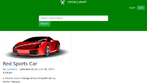 openclipart圖庫：Red Sports Car縮圖