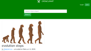 openclipart圖庫：evolution steps-資源代表圖