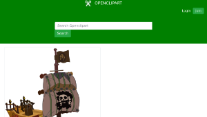 openclipart圖庫：Pirate-ship-資源代表圖