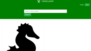 openclipart圖庫：seahorse silhouette-資源代表圖