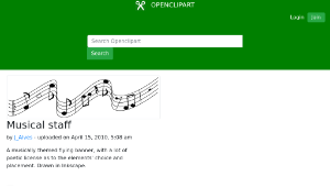 openclipart圖庫：Musical staff-資源代表圖