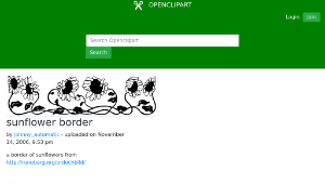 openclipart圖庫：sunflower border-資源代表圖