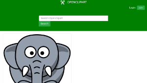 openclipart圖庫：Cartoon elephant-資源代表圖