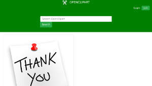 openclipart圖庫：Thank You Pinned-資源代表圖