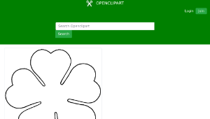 openclipart圖庫：Flower Love five petal template-資源代表圖