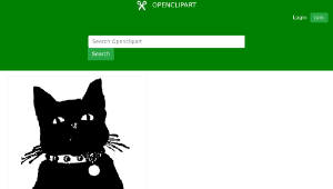 openclipart圖庫：black cat縮圖