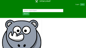 openclipart圖庫：Cartoon rhino-資源代表圖
