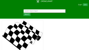 openclipart圖庫：Wavy checkered flag-資源代表圖