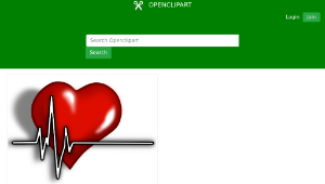 openclipart圖庫：Heart ECG Logo-資源代表圖