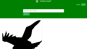 openclipart圖庫：Raven silhouette-資源代表圖