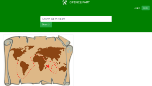 openclipart圖庫：Treasure Map-資源代表圖