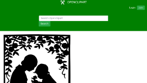 openclipart圖庫：Mother and child silhouette-資源代表圖