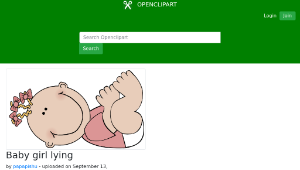 openclipart圖庫：Baby girl lying-資源代表圖