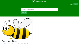 openclipart圖庫：Cartoon Bee縮圖
