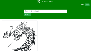 openclipart圖庫：Dragon Vector Art 1縮圖