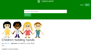 openclipart圖庫：Children holding hands-資源代表圖