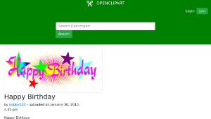 openclipart圖庫：Happy Birthday縮圖